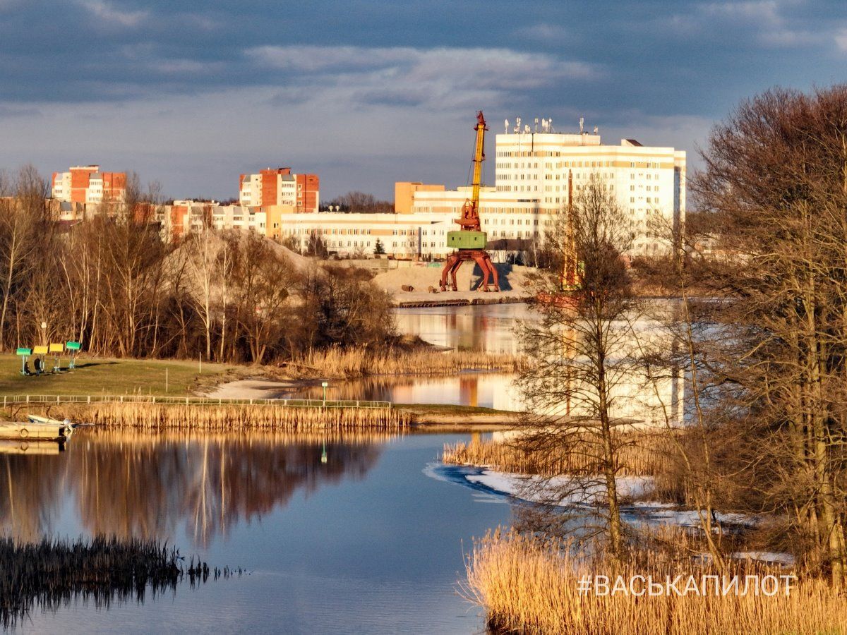 Мухавец в Бресте с высоты