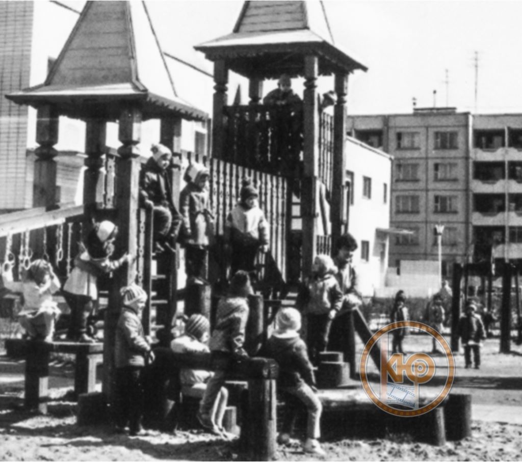 Брест, территория детсада № 57. Фото 70-х гг. ХХ в.