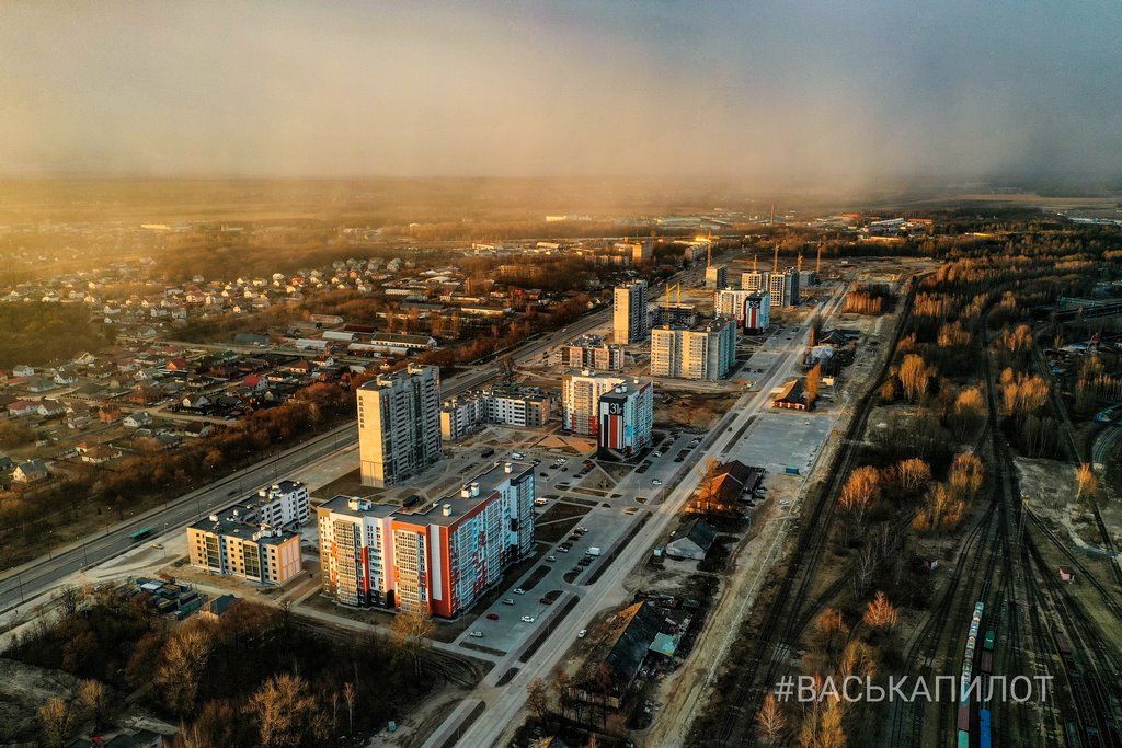 Смотрим с высоты, как выглядит новый квартал на ул. Лейтенанта Рябцева в Бресте