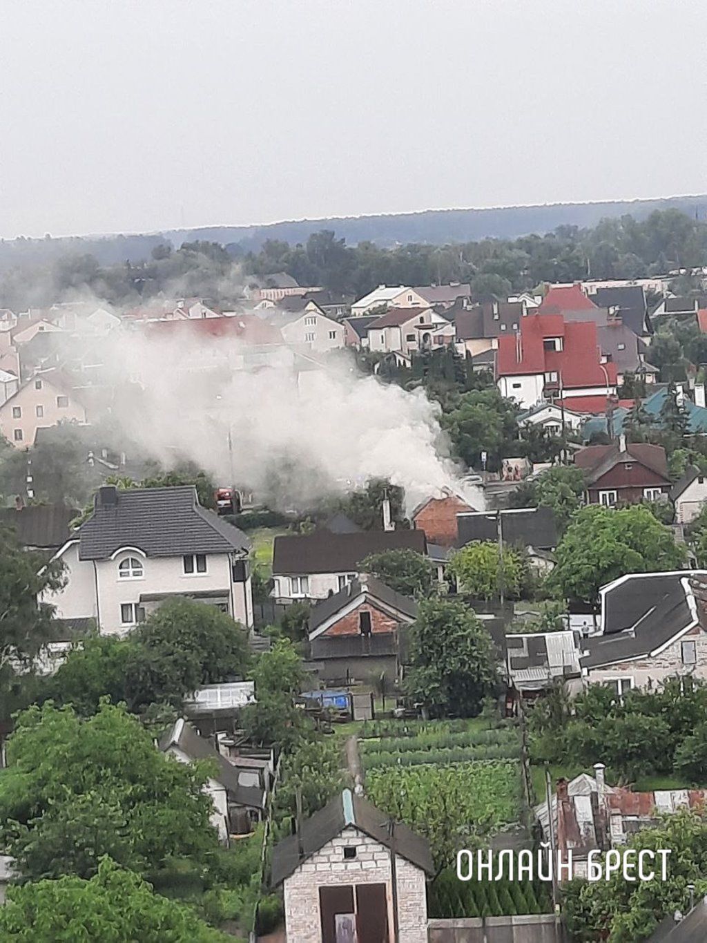 Читатель: Пожар в Бресте, недалеко от кольца на ул. Суворова