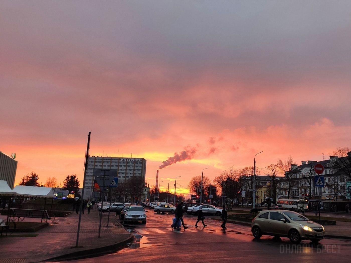 Подборка красивых закатов в Бресте
