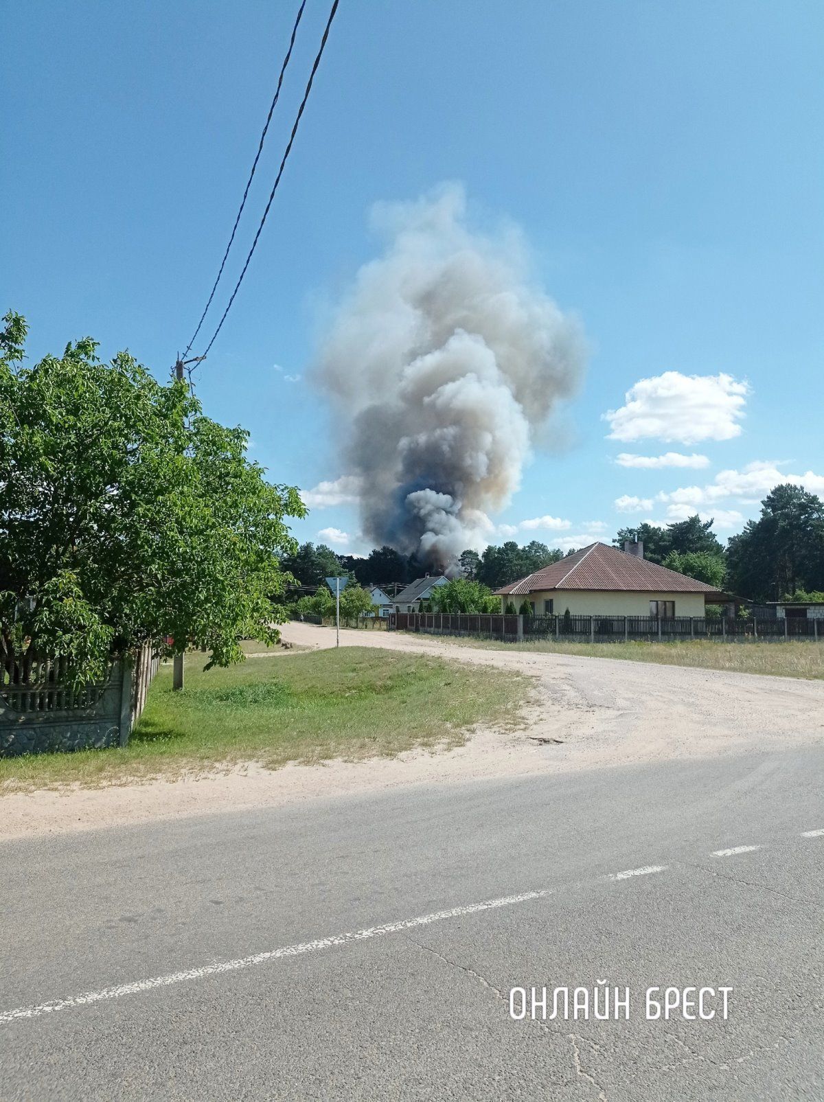 Читатель: Сегодня в Домачево произошел пожар