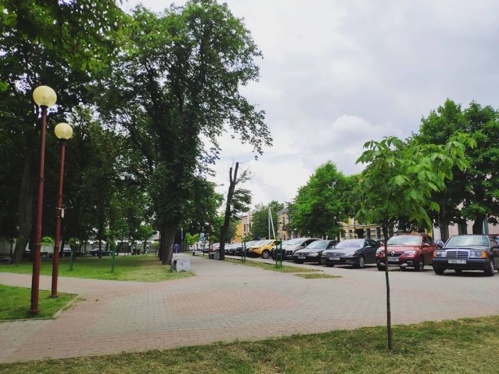 В сквере на площади Свободы когда-то был заборчик, который отлично защищал дорогу от внезапного появления детей на ней