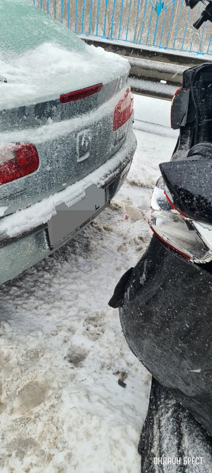 Очевидец: В Бресте на Гузнянском мосту произошло массовое ДТП