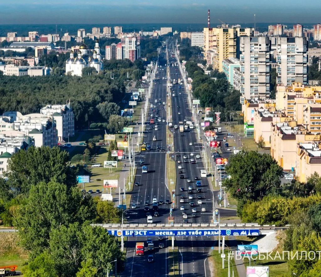 Въезд в Брест с высоты