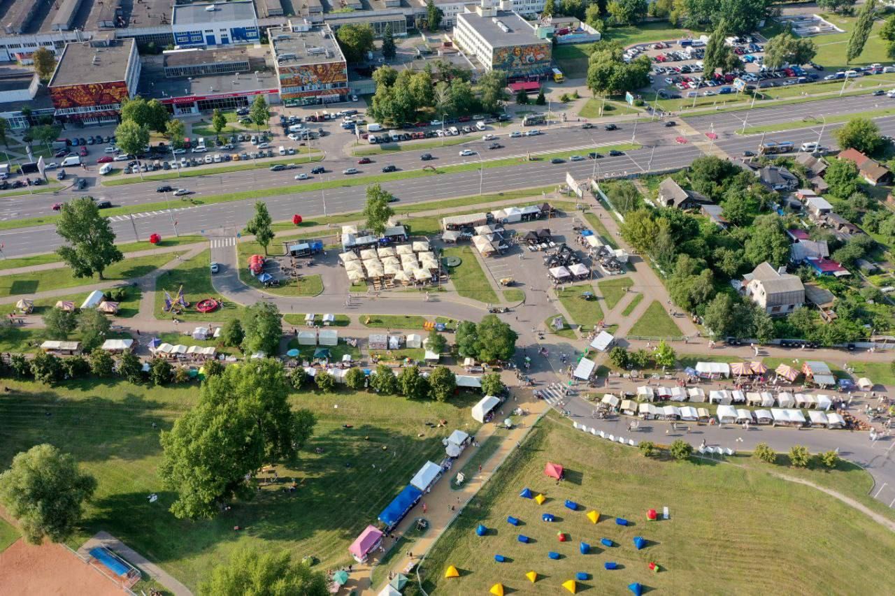 Площадка у Ледового дворца в Бресте с высоты