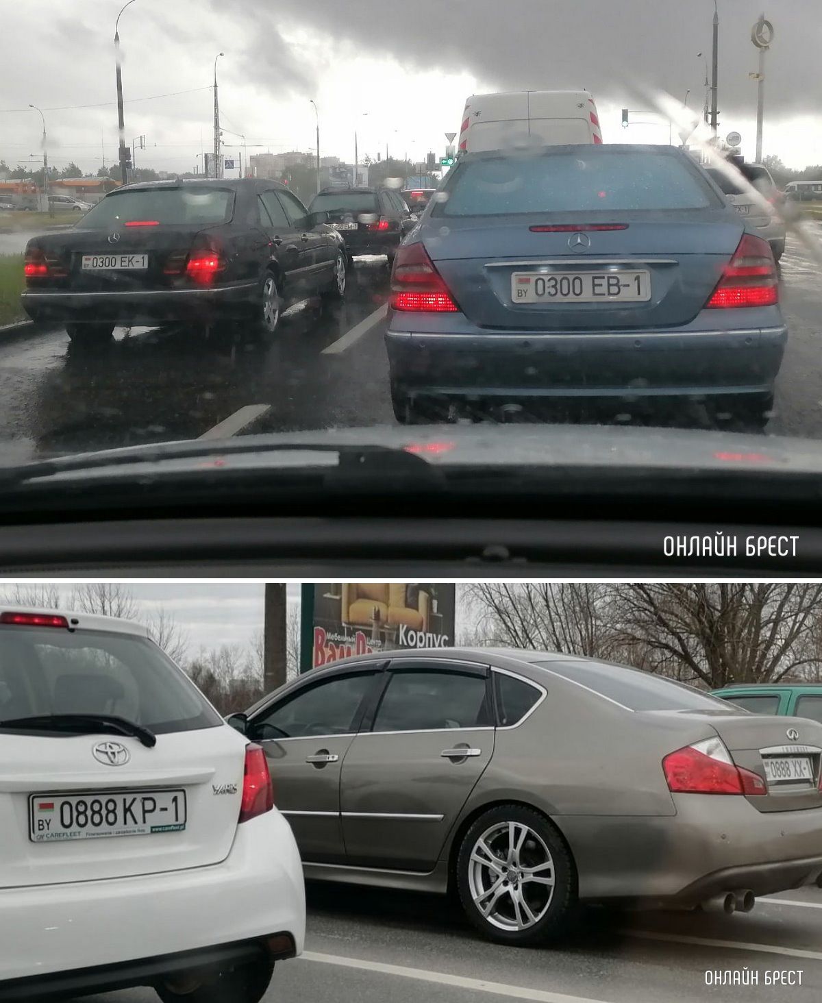 Очевидец: В Ивацевичском районе лесовоз растерял брёвна