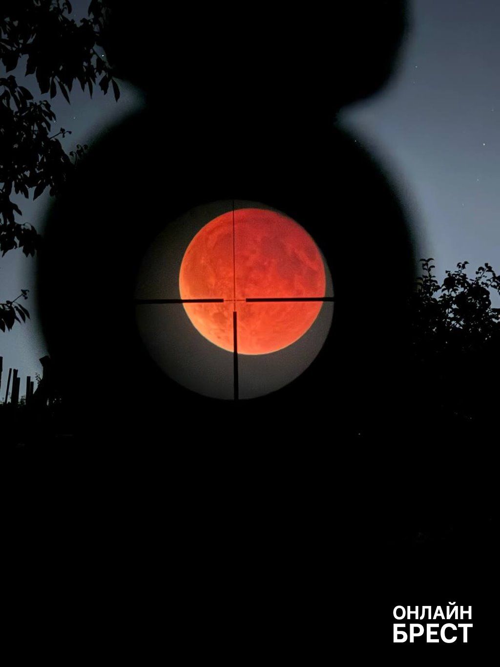 Лунное затмение сегодня в Бресте. Фото с красной луной присылают читатели