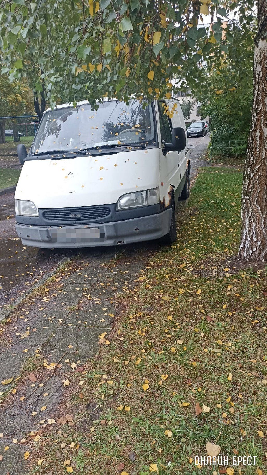 Читатель: Постоянно так паркуется на этом месте. Потом на тротуаре остаются пятна от масла. Разве это нормально?