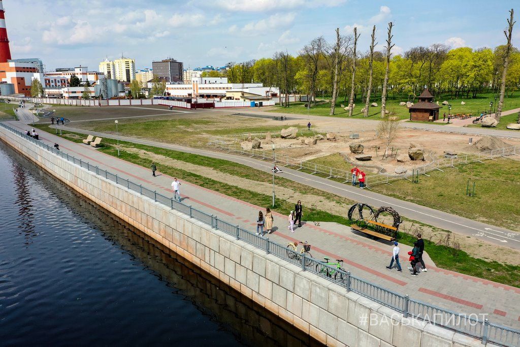 Как выглядит с высоты новый участок Набережной Бреста