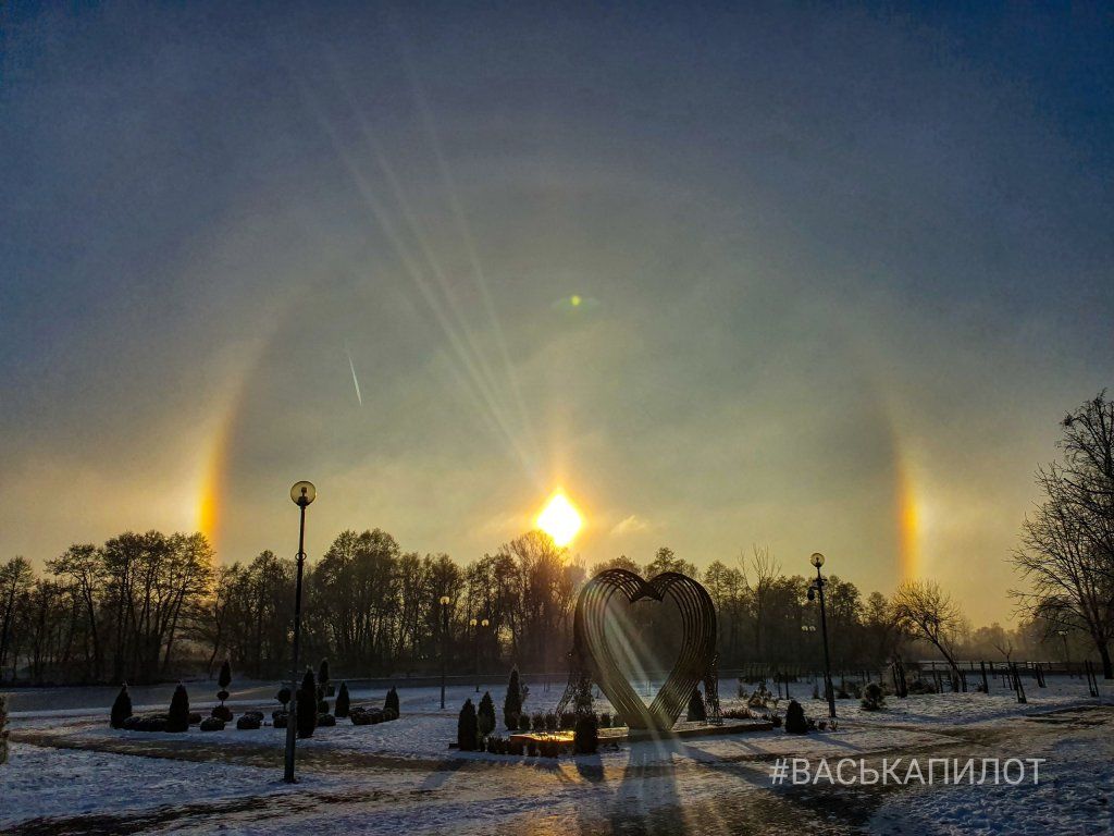 Посмотрите, как красиво! Солнечное гало сегодня над Брестом