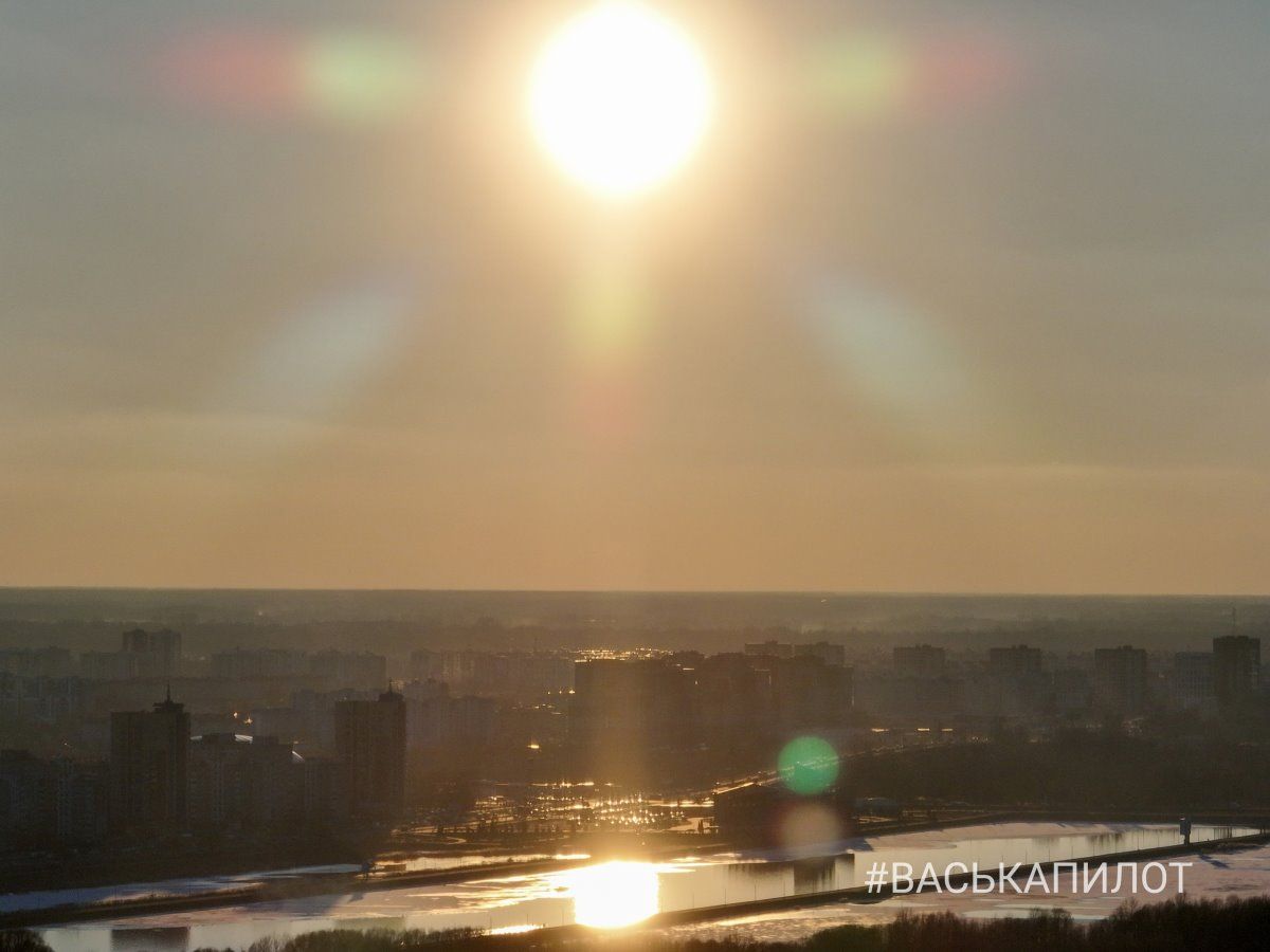 Мухавец в Бресте с высоты