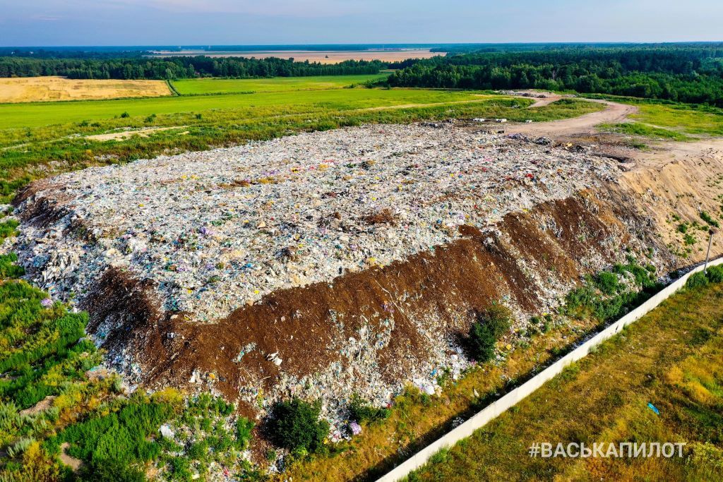 Свалка мусора и аисты. Полигон рядом с Пинском