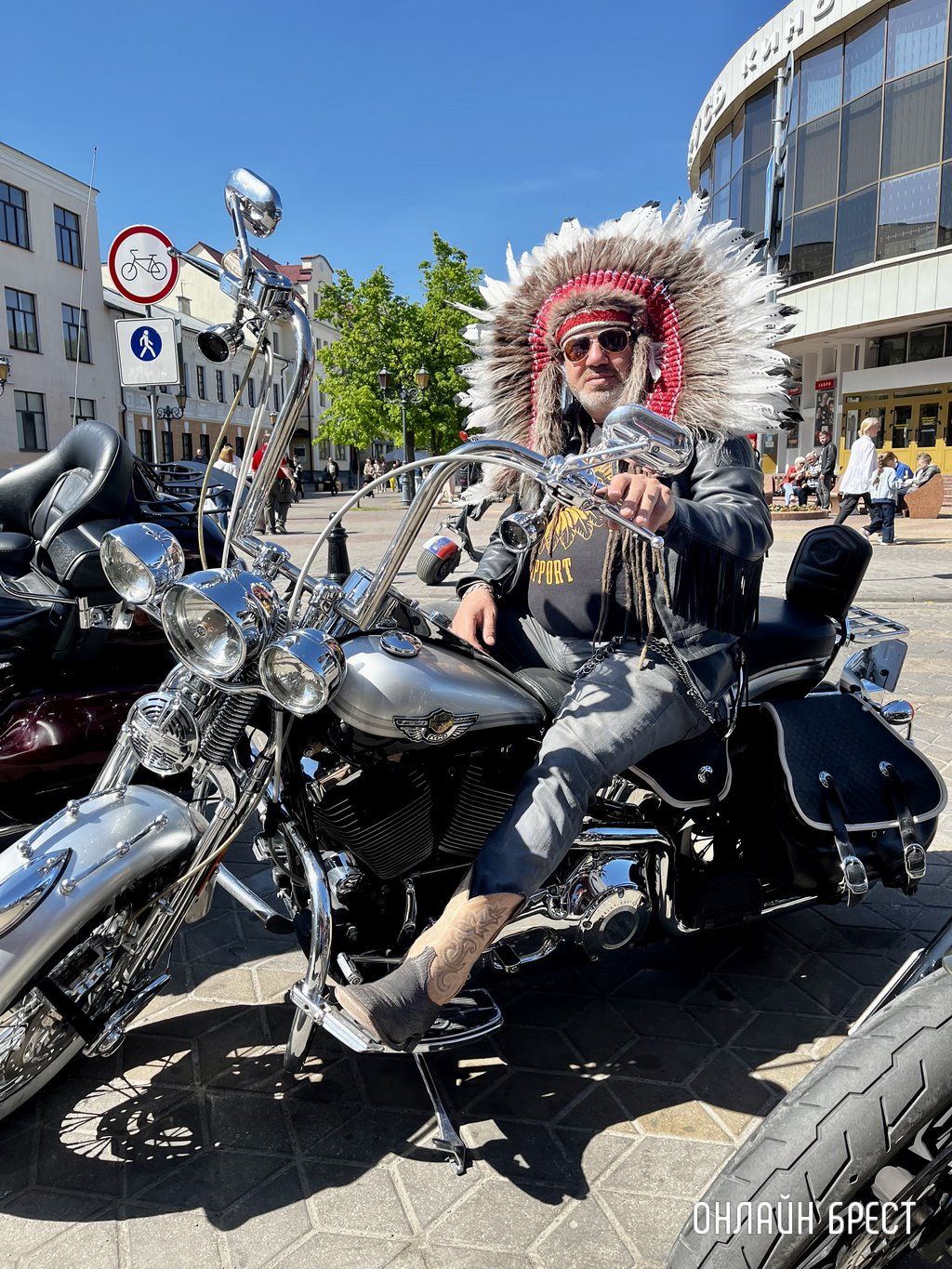 Читатель: Классный байкер сегодня на Советской в Бресте
