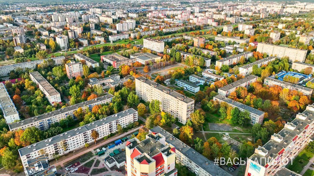 Немного осеннего Бреста. Красивый фото с высоты