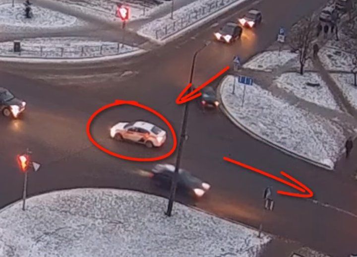 Опубликовано видео, как в Кобрине сегодня произошло ДТП