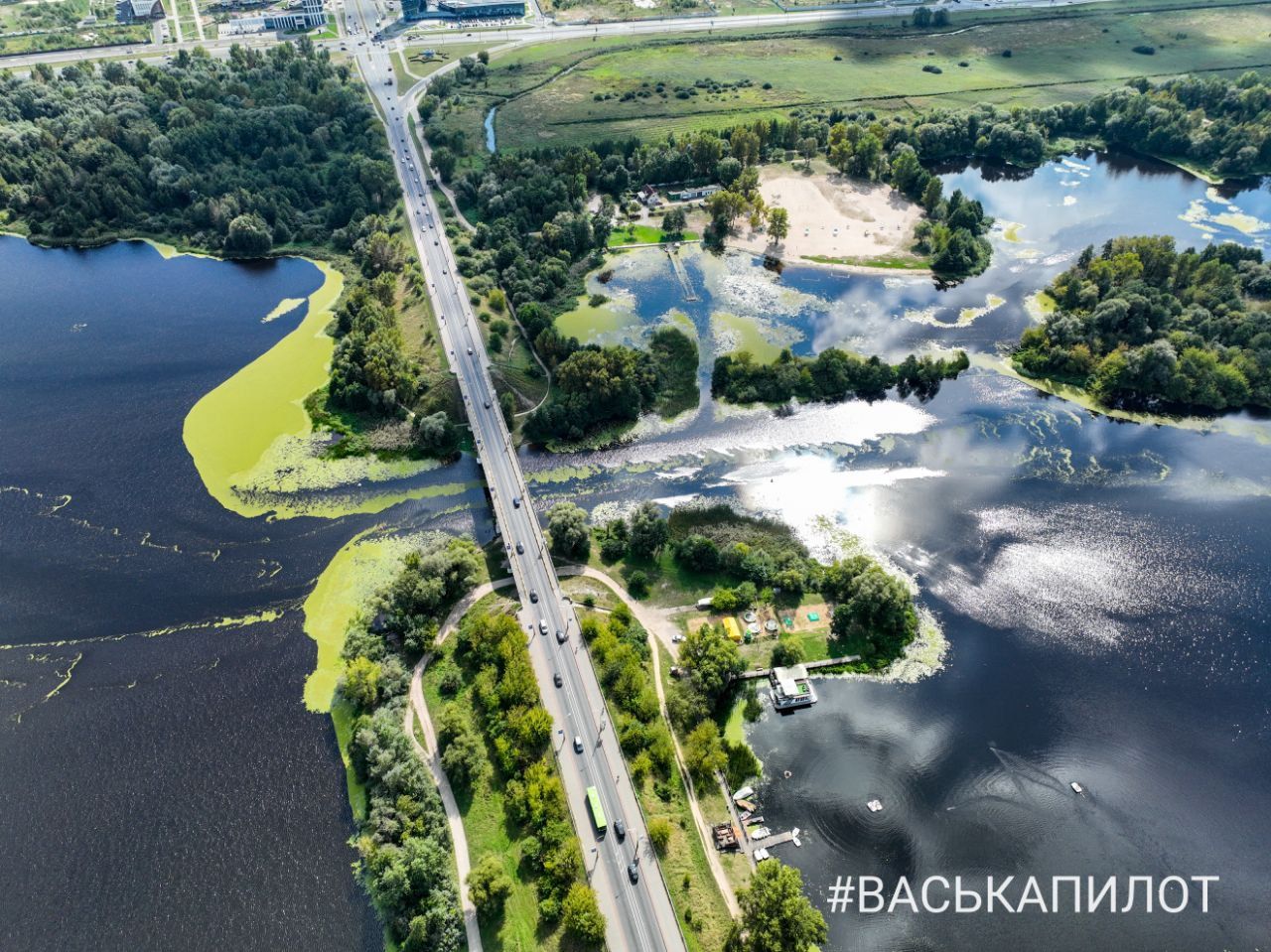 Осенний полет над р. Мухавец в Бресте