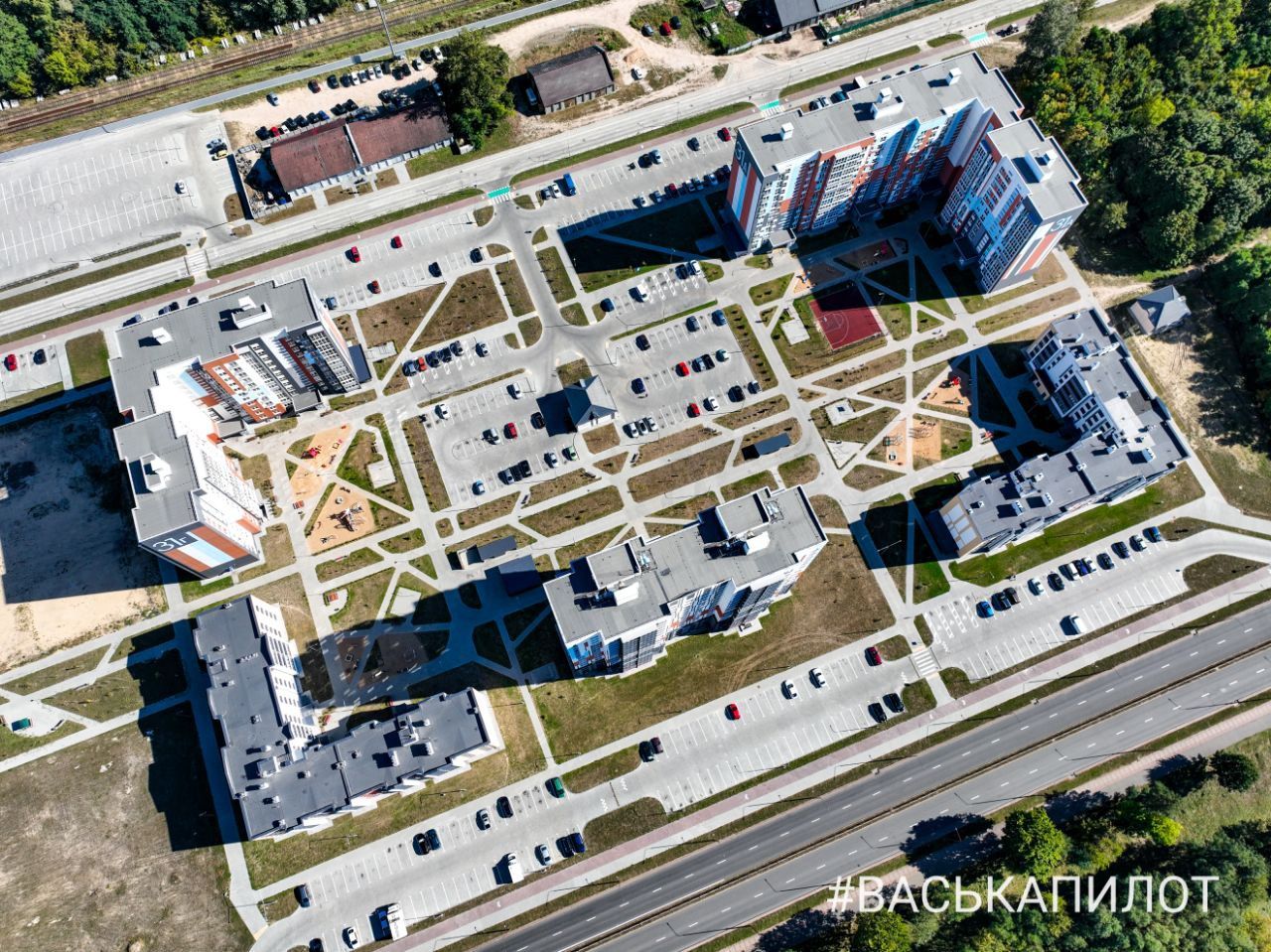 Смотрим с высоты на новый район на Л.Рябцева в Бресте