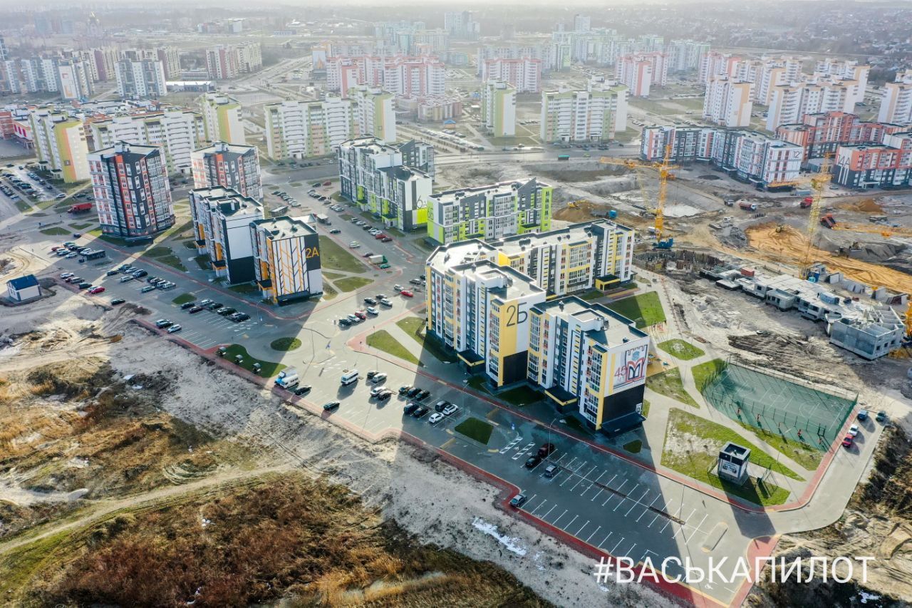 Как идет строительство района Бреста ЮЗМР-1. Смотрим с высоты