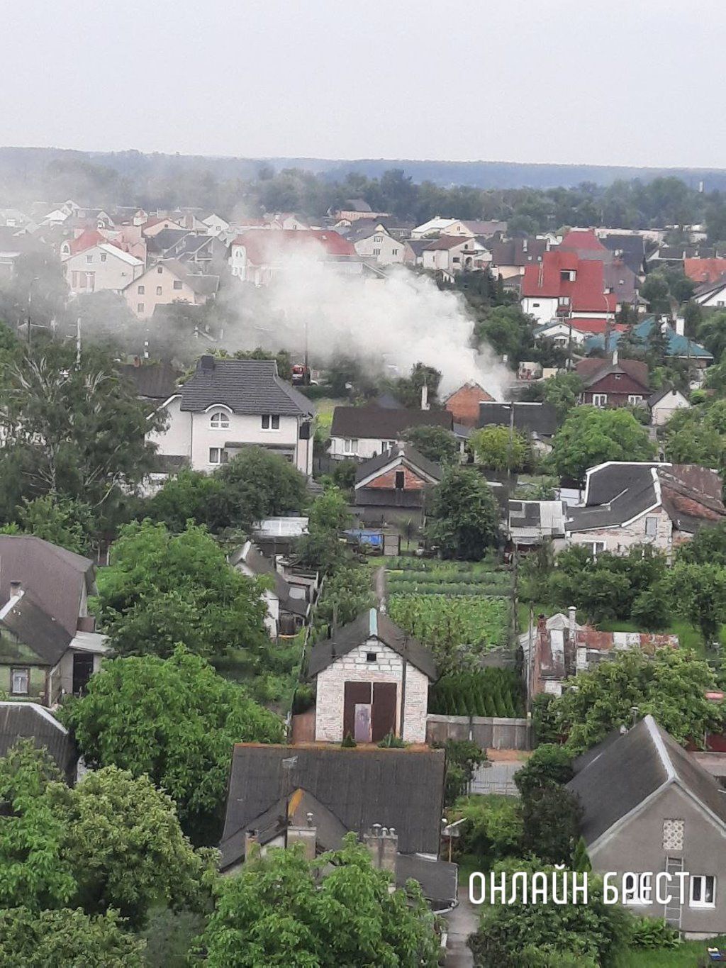 Читатель: Пожар в Бресте, недалеко от кольца на ул. Суворова