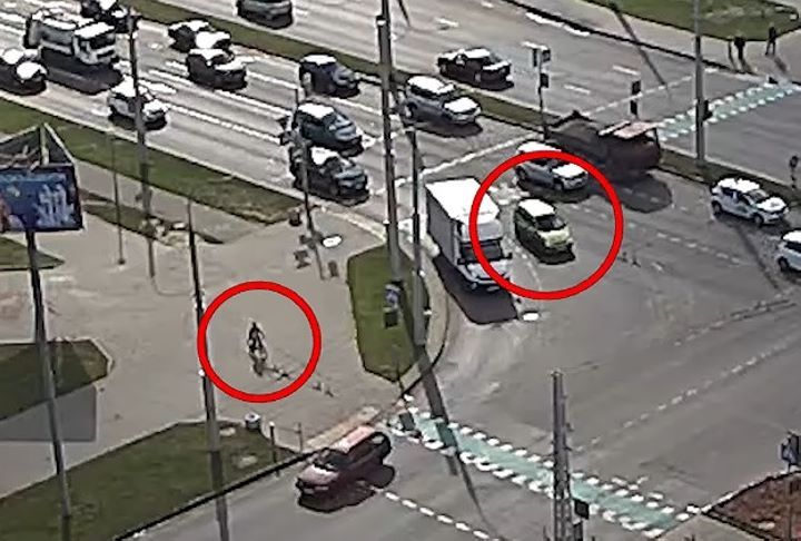 В Бресте на Московской сбили велосипедиста