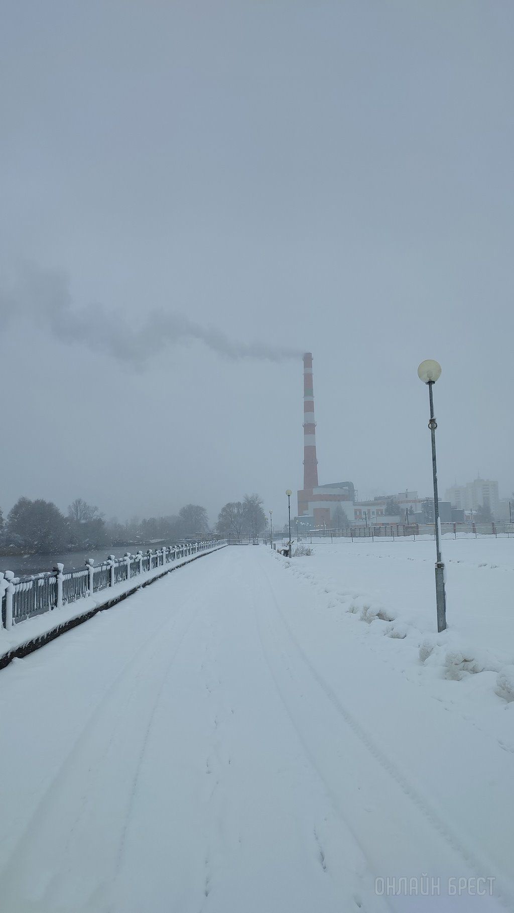 Читатель: Снежная красота! Так выглядит сегодня Набережная Бреста