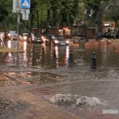 Читатель: Последствия сегодняшнего ливня. Брест, ул. Советская