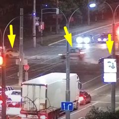 Появилось видео, как на Московской в Бресте столкнулись автомобили