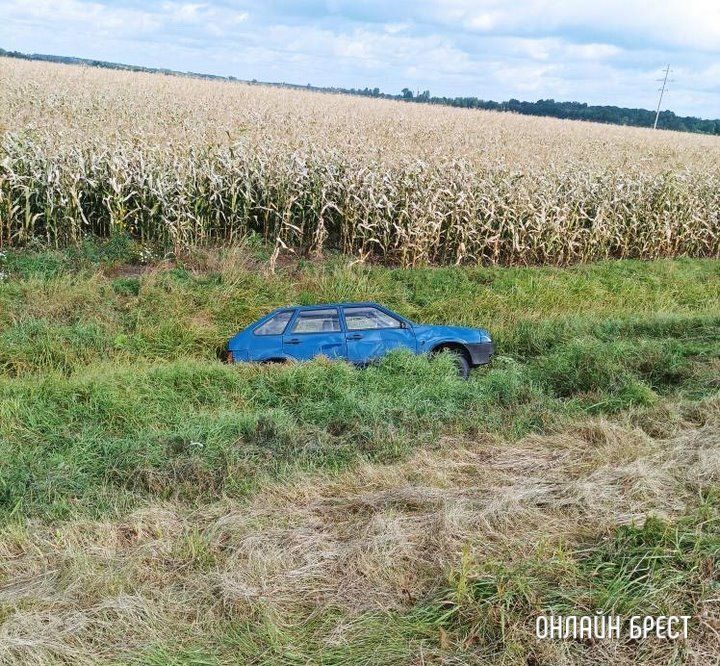 Читатель: Кобринский район, сегодня в первой половине дня. Авто в кювете, никого нету