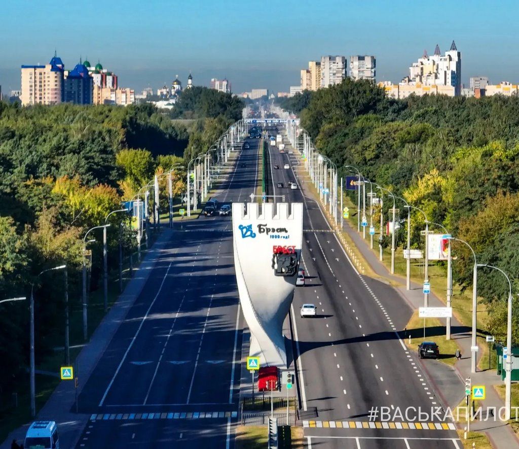 Въезд в Брест с высоты