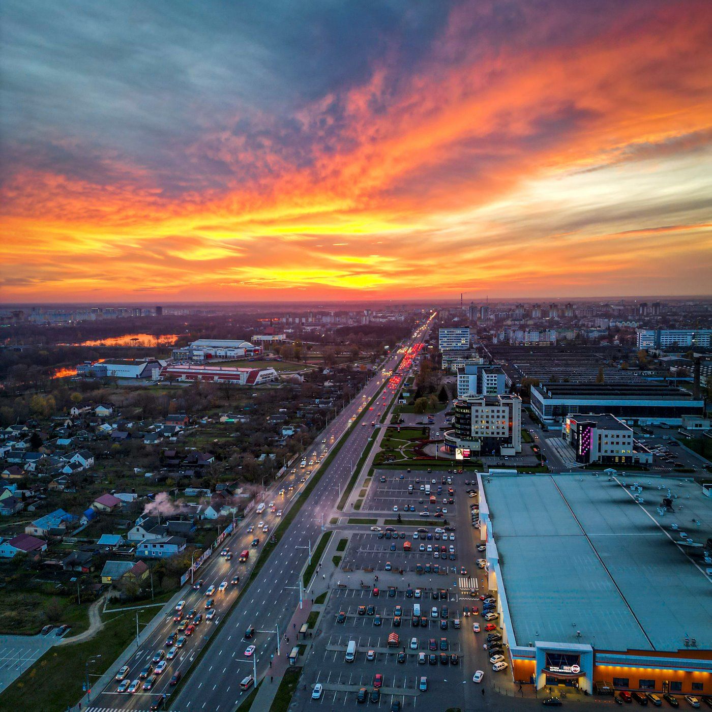 Красиво! Сегодняшний закат в Бресте