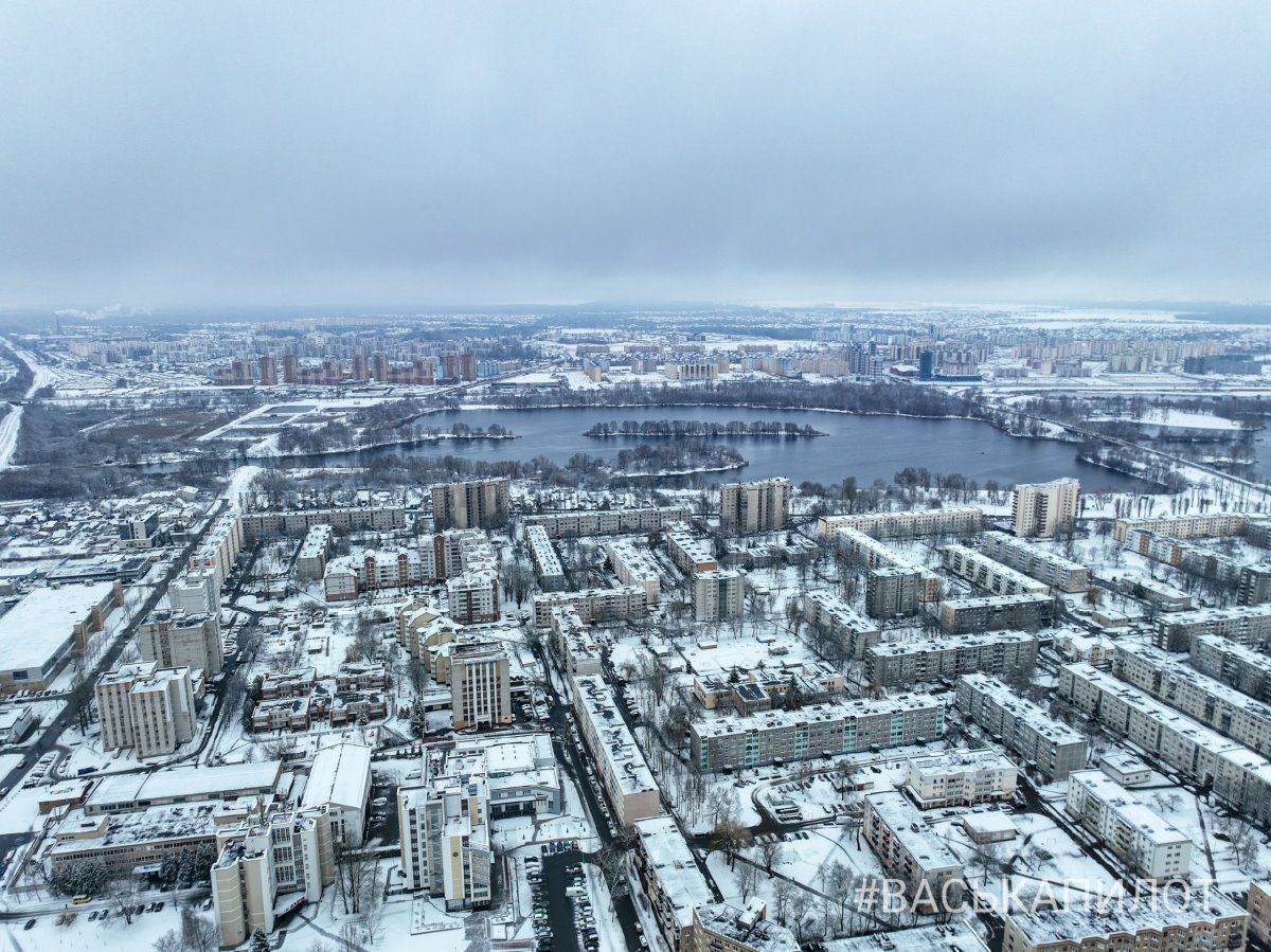 Весенняя зима или зимняя весна. Сегодняшний Брест с высоты