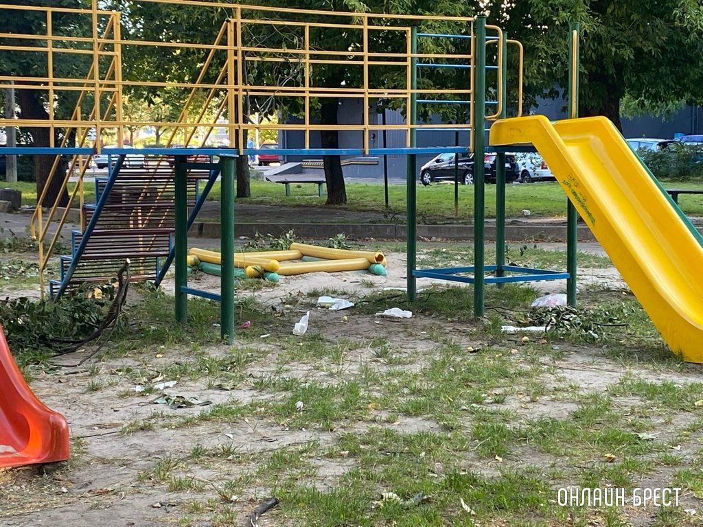 Читатель: Территория детской площадки нуждается в уборке. Брест, бульвар Космонавтов, 33