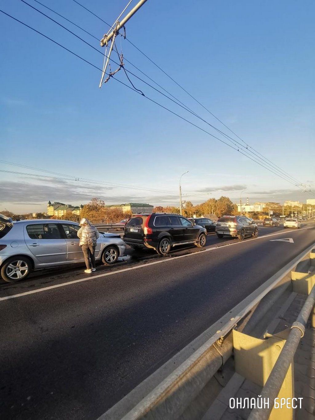 Читатель: Сегодняшнее ДТП на Кобринском мосту в Бресте