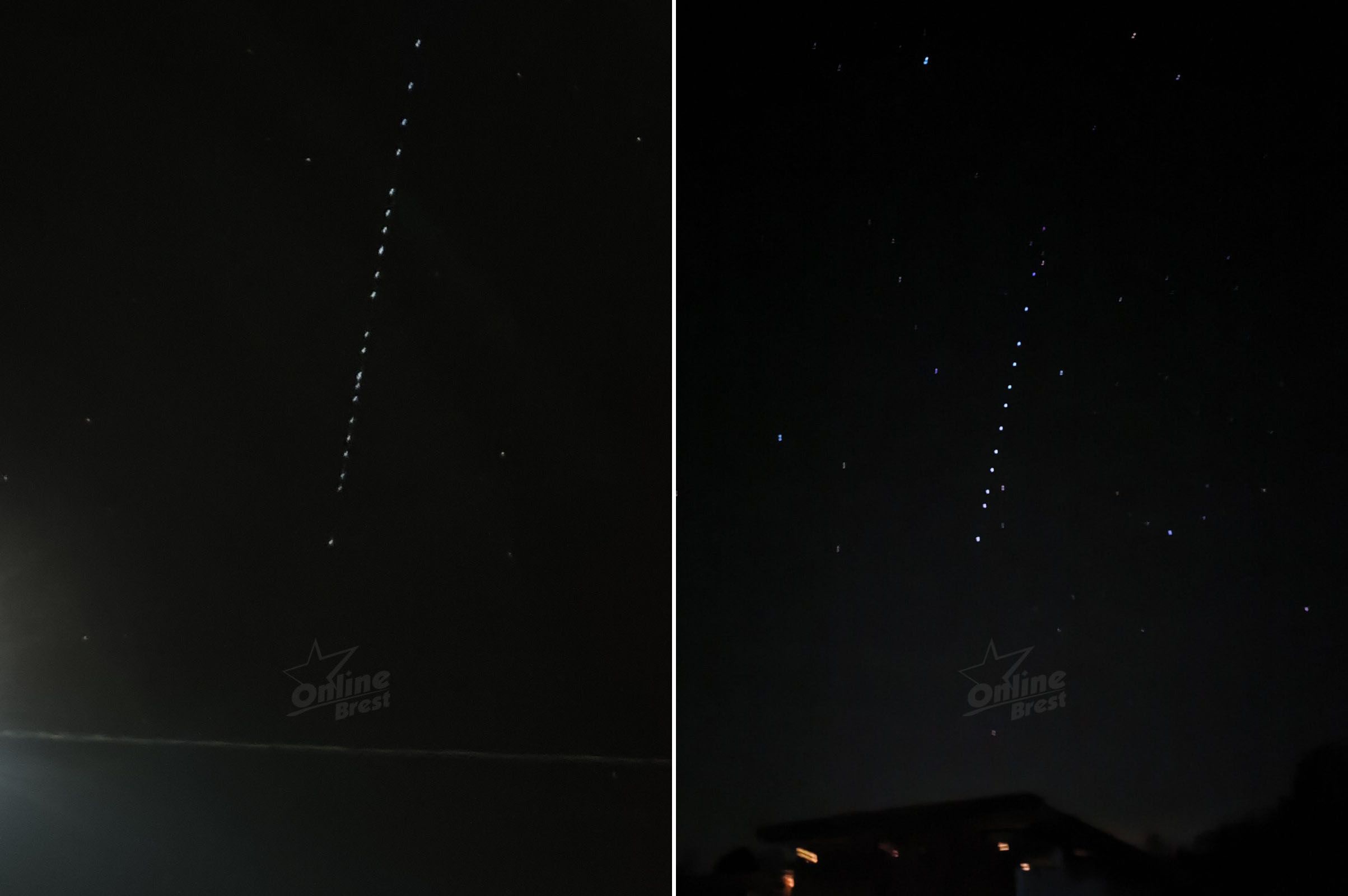 Спутники Илона Маска снова замечены в небе над Брестом и областью