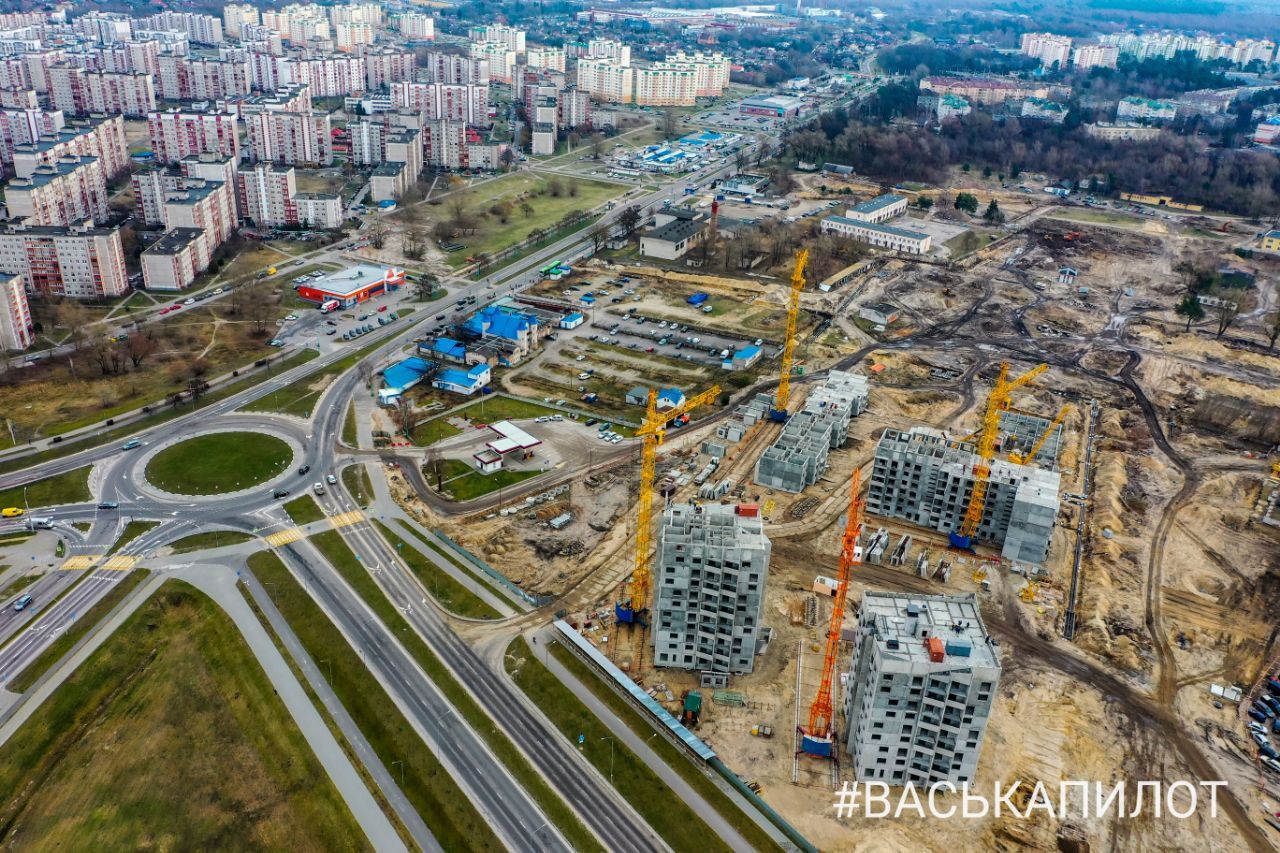 Как меняется юго-западная часть Бреста. Видео с высоты