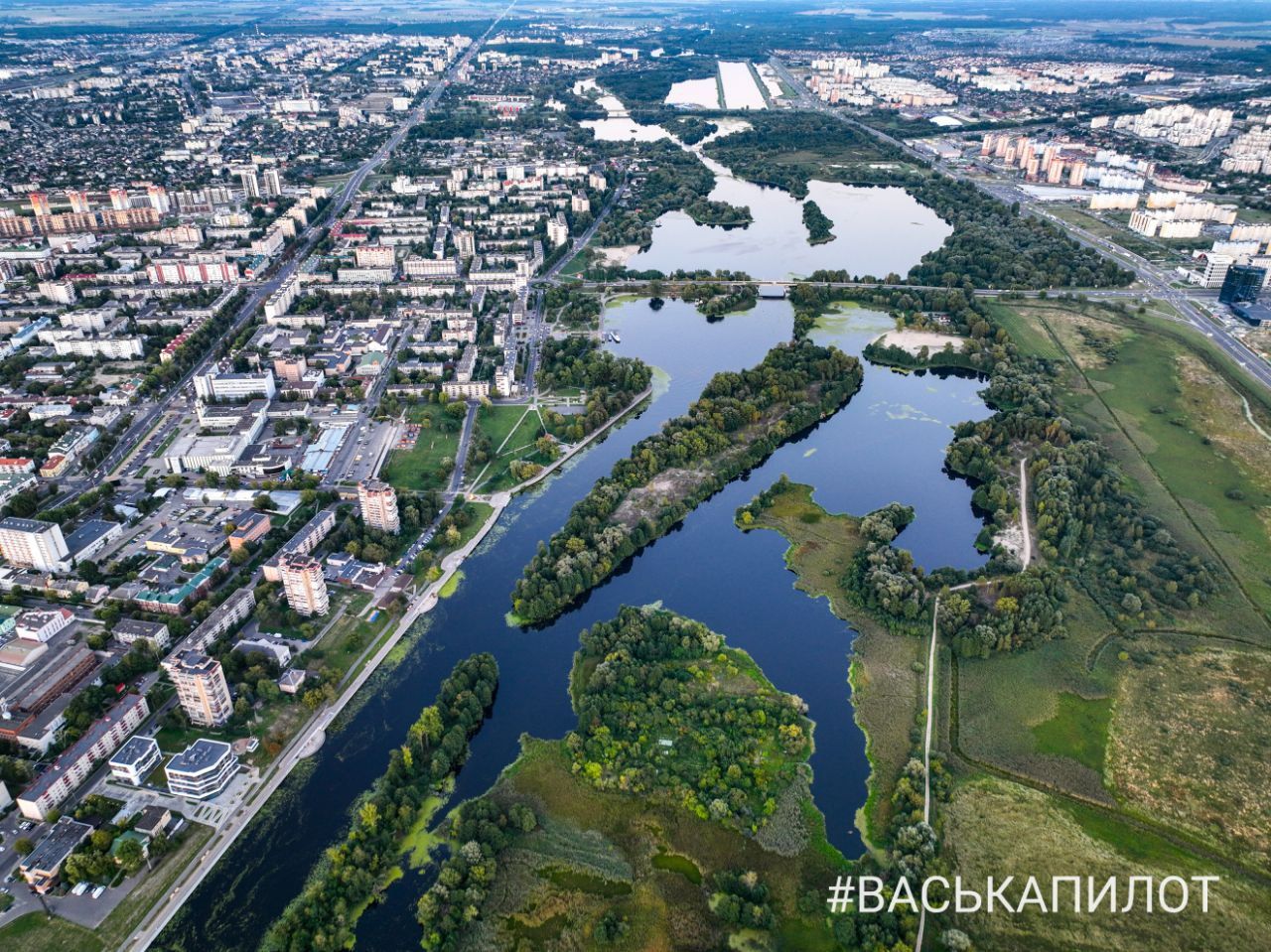 Осенний полет над р. Мухавец в Бресте