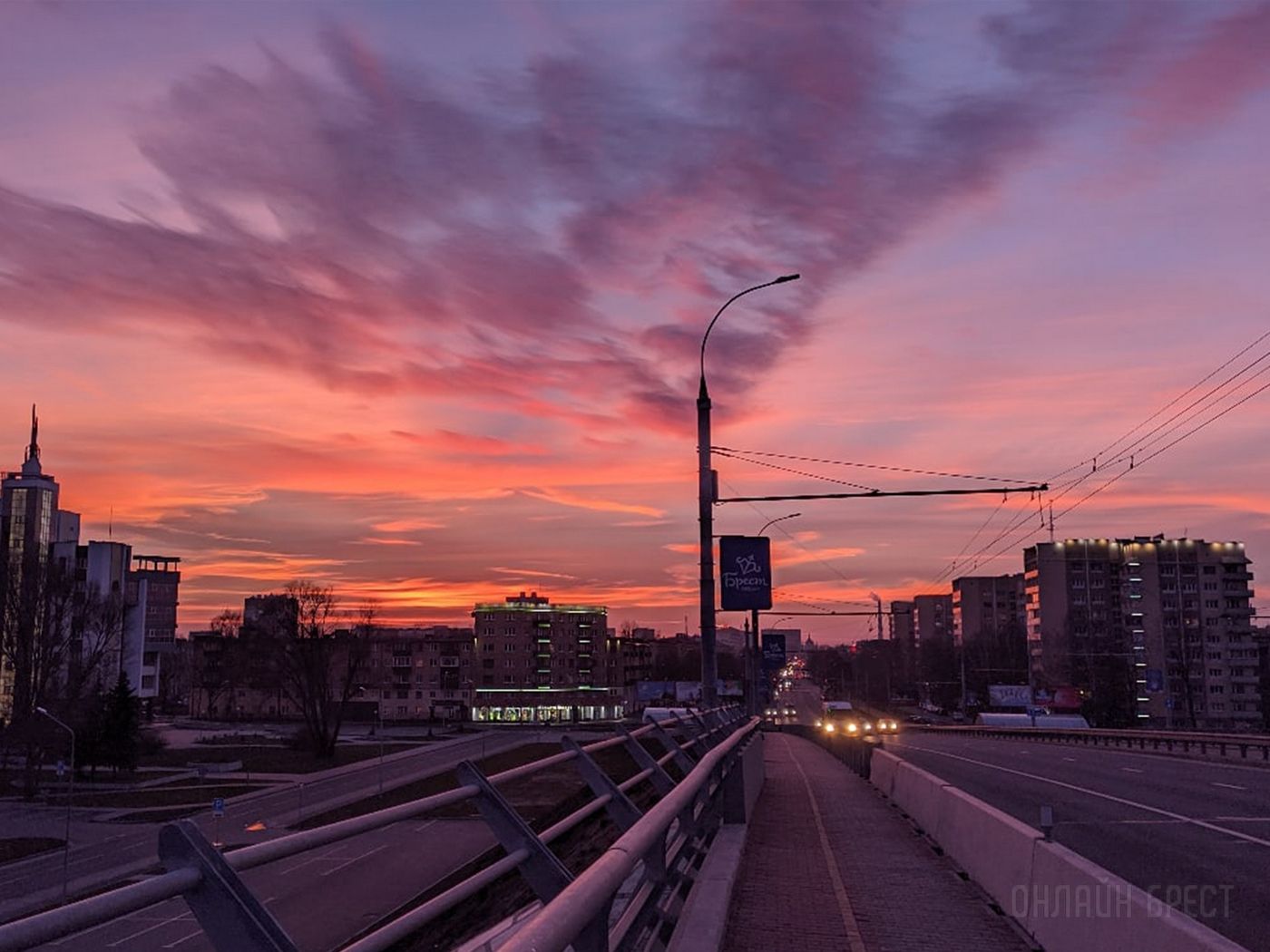 Подборка красивых закатов в Бресте