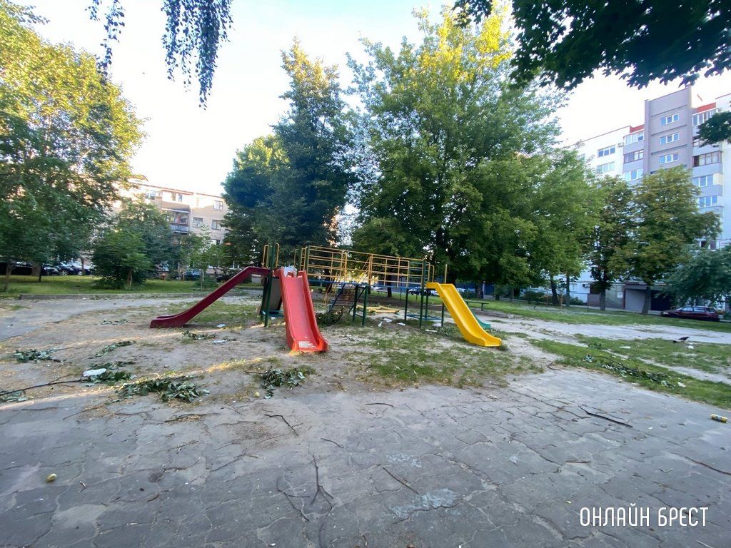 Читатель: Территория детской площадки нуждается в уборке. Брест, бульвар Космонавтов, 33