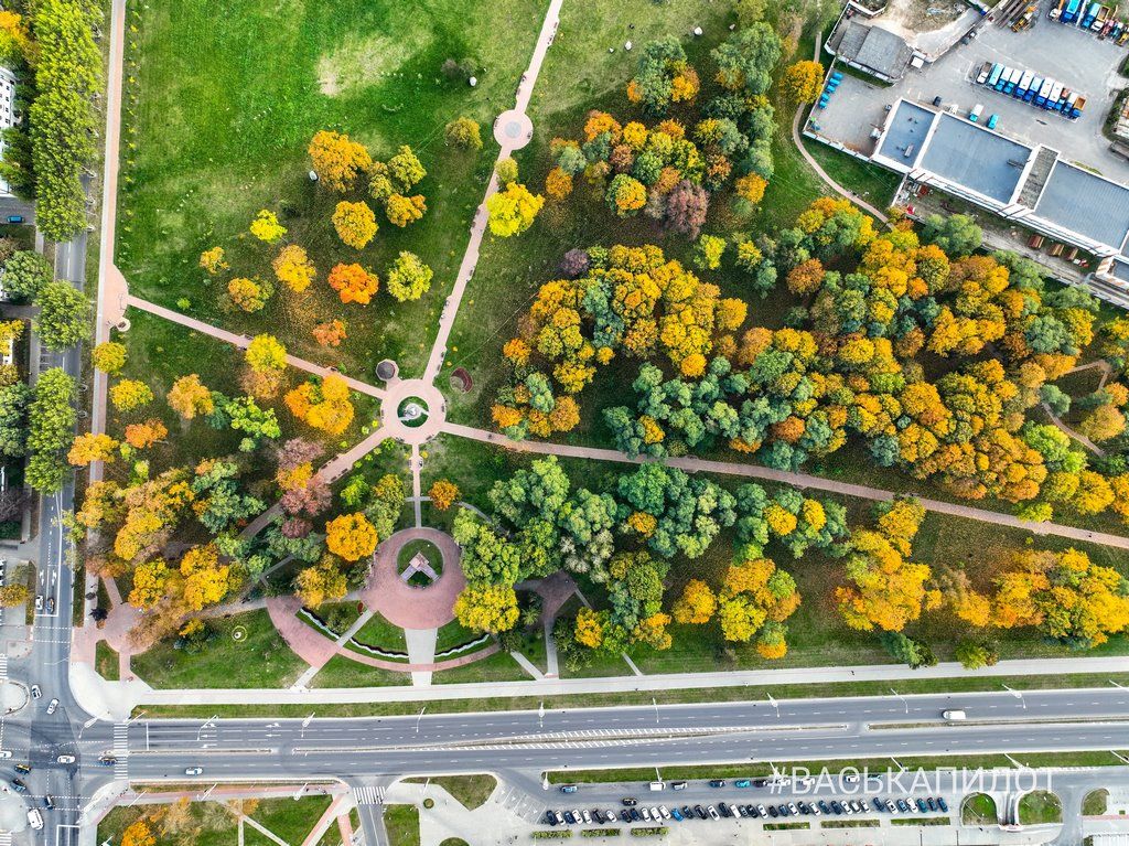 Немного осеннего Бреста. Красивый фото с высоты