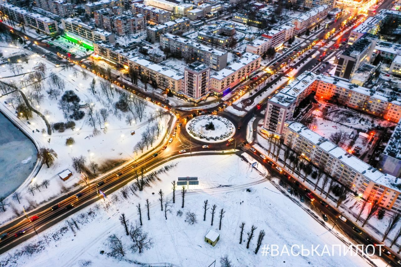 Зимний Брест с высоты