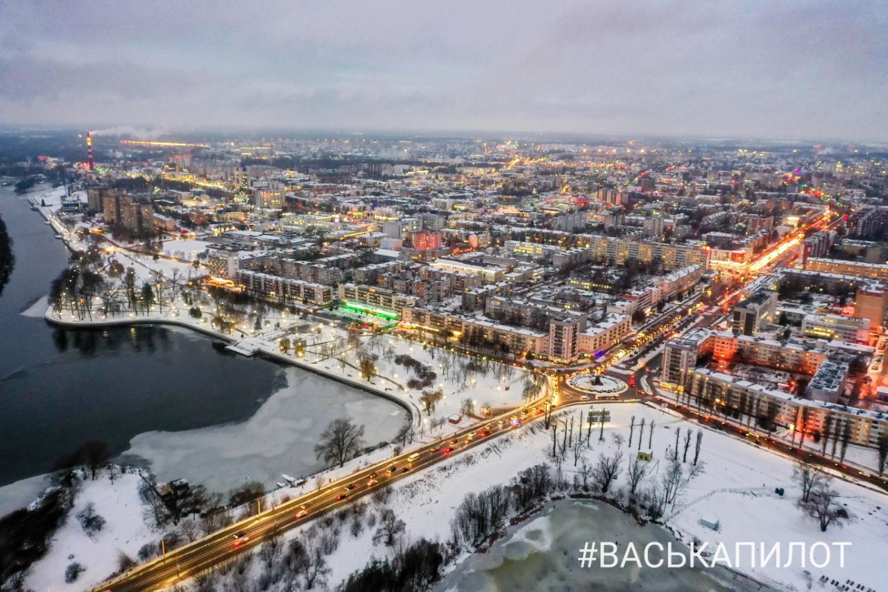 Зимний Брест с высоты