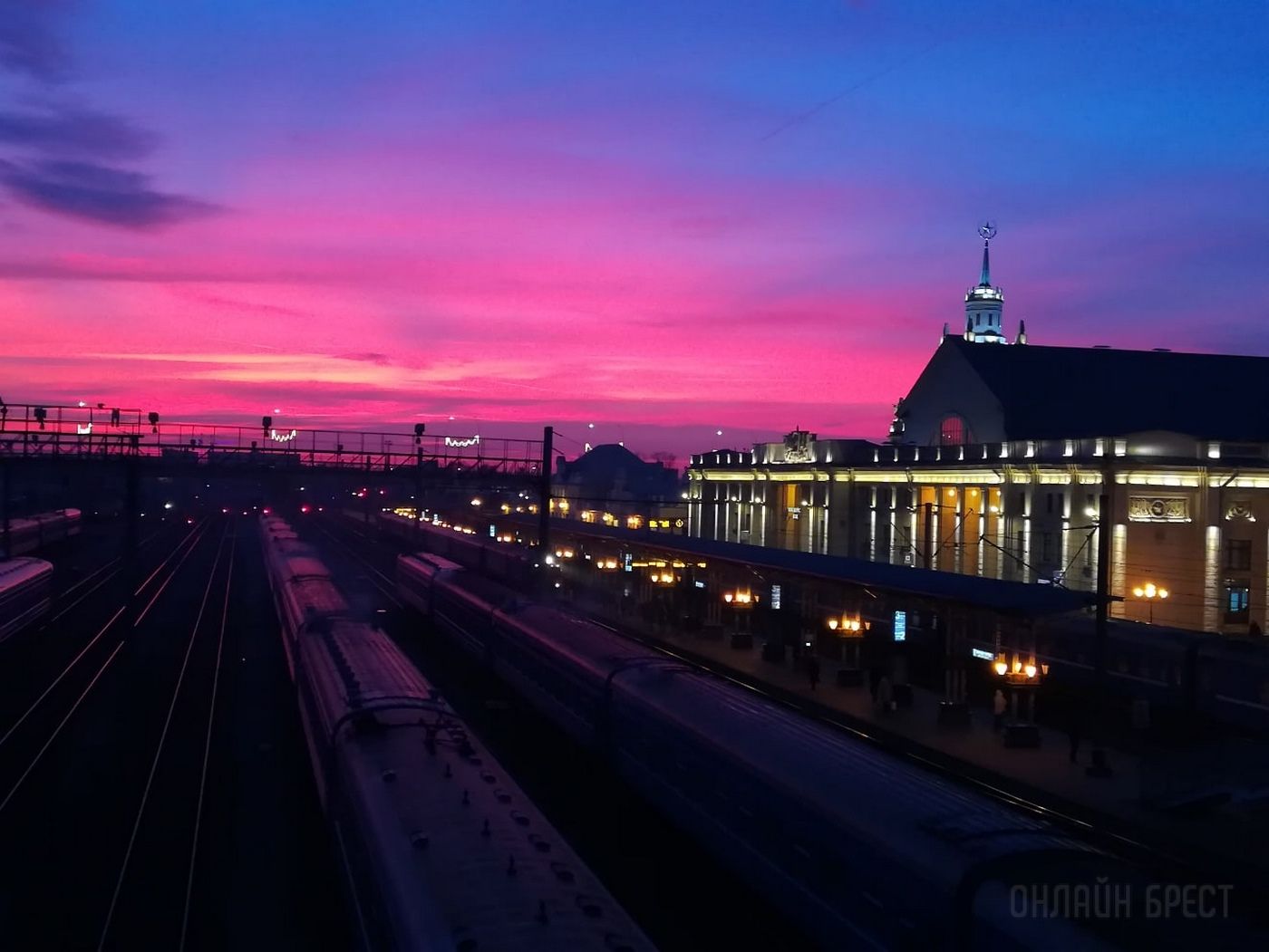 Подборка красивых закатов в Бресте