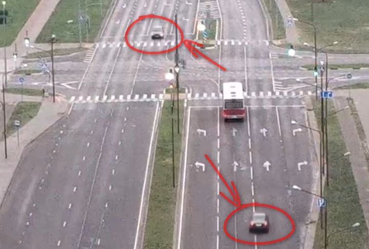 Появилось видео, как сегодня в Бресте произошло ДТП