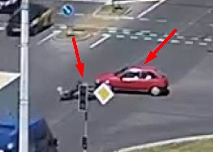 В Бресте мотоцикл столкнулся с легковушкой