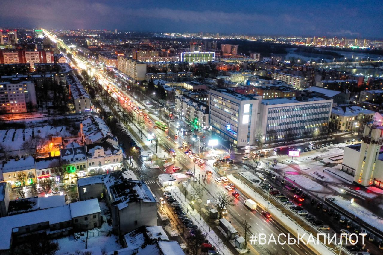 Зимний Брест с высоты