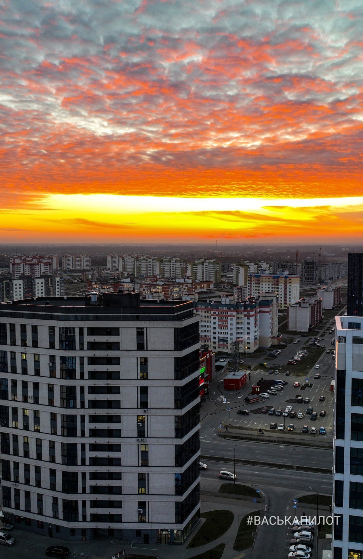 Посмотрите, какой красивый закат был сегодня в Бресте