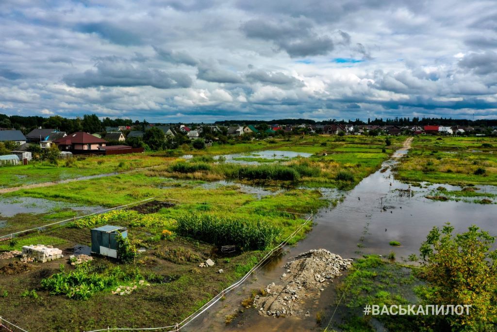 Вот так подтопило участки в Бресте
