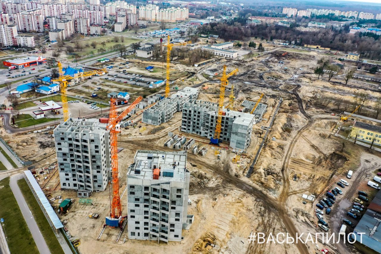 Как меняется юго-западная часть Бреста. Видео с высоты