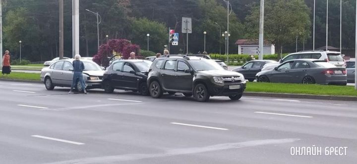 Вчерашний «паравозик» на Московской в Бресте